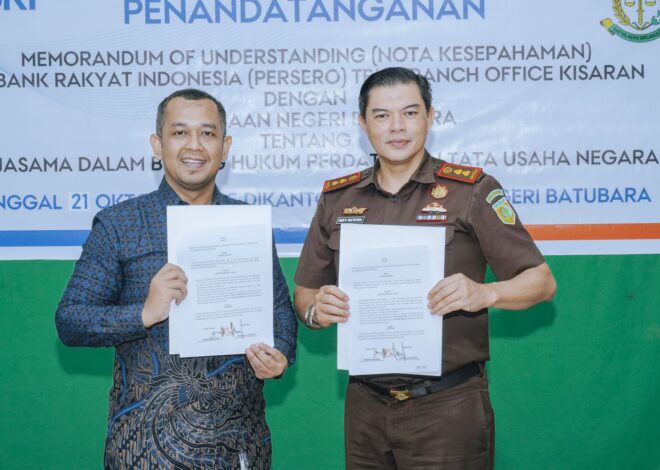 Atasi Kredit Macet, BRI BO Kisaran Teken MoU dengan Kejari Batubara
