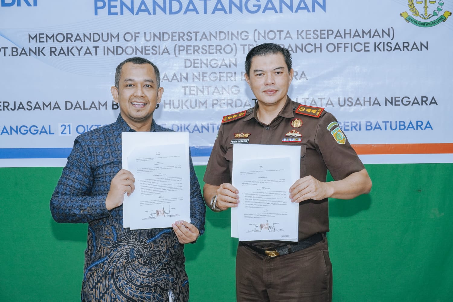 Atasi Kredit Macet, BRI BO Kisaran Teken MoU dengan Kejari Batubara