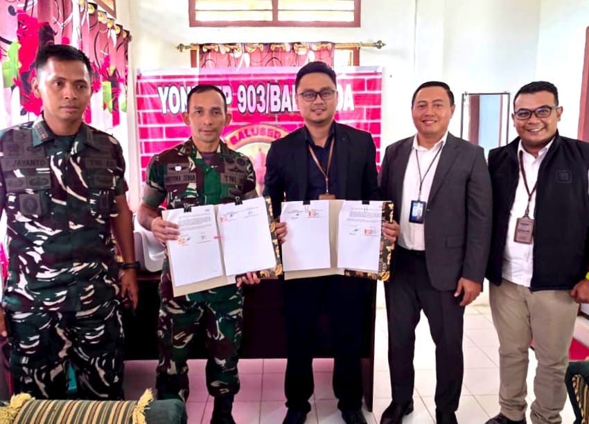 BRI BO Gunungsitoli dan Yonif TP 903/Baluseda Resmikan Kerjasama Layanan Perbankan Strategis