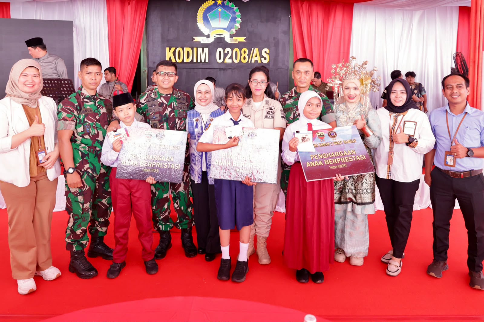 Hadiri Peresmian Masjid Al-Ikhlas Kodim 0208/AS, BRI BO Kisaran Serahkan Penghargaan bagi Anak Prajurit Berprestasi