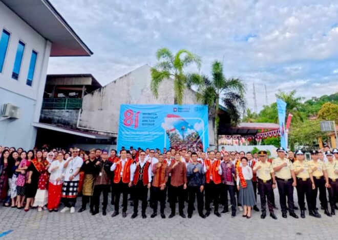 Khidmat dan Penuh Semangat, BRI BO Gunungsitoli Gelar Upacara Peringatan HUT Kemerdekaan RI ke-81