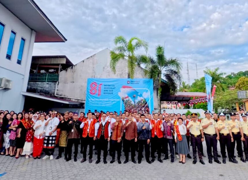 Khidmat dan Penuh Semangat, BRI BO Gunungsitoli Gelar Upacara Peringatan HUT Kemerdekaan RI ke-81